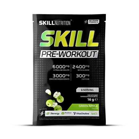 Skill Nutrition Skill Pre-Workout, Green Apple - 16 grams (1