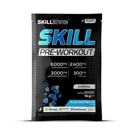 Skill Nutrition Skill Pre-Workout, Blue Raspberry - 16 grams (1
