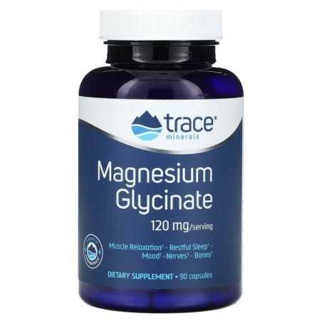 Trace Minerals Magnesium Glycinate, 90-180 caps