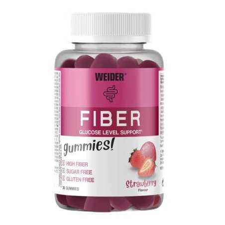 Weider Fiber, Strawberry - 36 gummies