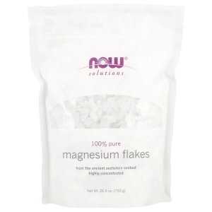 NOW Foods 100% Pure Magnesium Flakes 750 g – magnio dribsniai