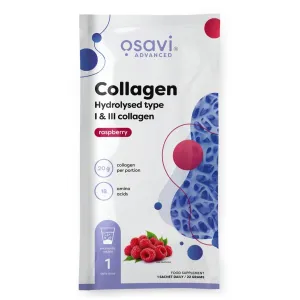 Osavi Collagen Hydrolysed Type I & III, Raspberry - 22 grams (1 serving)
