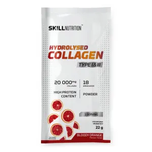 Skill Nutrition Hydrolysed Collagen Type I & III, Bloody orange - 22 grams (1 serving)