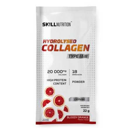 Skill Nutrition Hydrolysed Collagen Type I & III, Bloody orange