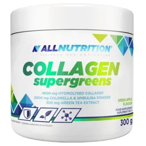Allnutrition Collagen Supergreens, Green Apple - 300 grams
