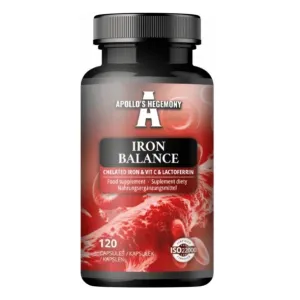 Apollo's Hegemony Iron Balance Chelated Iron & Vit C & Lactoferrin - 120 caps