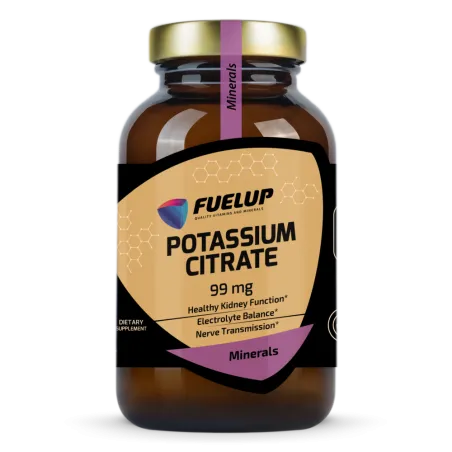Kalio citratas 99 mg – FUELUP Potassium Citrate | 120 kaps