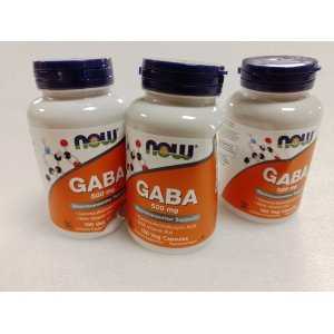 NOW GABA 500mg 100 Veg. Capsules (ĮLENKTAS BUTELIUKAS)