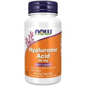 NOW Hyaluronic Acid 50mg+ MSM 60 kaps,
