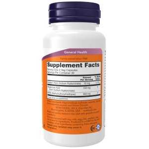 NOW Hyaluronic Acid 50mg+ MSM 60 kaps,