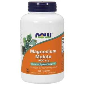 NOW Foods Magnesium Malate, 1000mg - 180 tablets