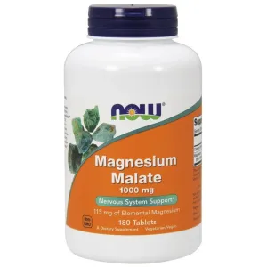NOW Foods Magnesium Malate, 1000mg - 180 tablets