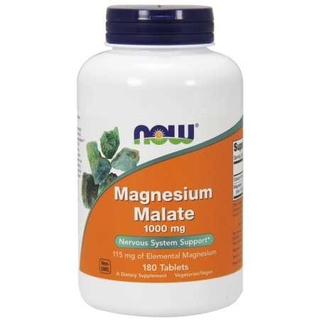 NOW Foods Magnesium Malate, 1000mg - 180 tablets
