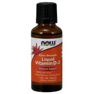 NOW Foods Vitamin D 3 Liquid, 1000 IU, 30-59 ml