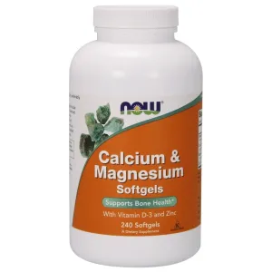 NOW Foods Calcium & Magnesium with Vit D and Zinc, 120-240