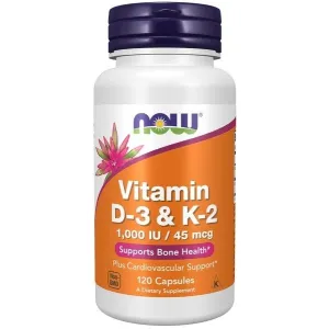 NOW Foods Vitamin D-3 & K-2 - 120 caps