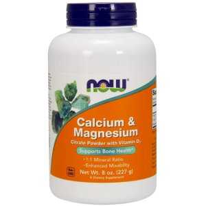 NOW Foods Calcium & Magnesium, Citrate Powder with Vitamin D3 -