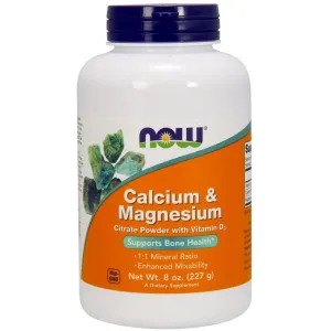 NOW Foods Calcium & Magnesium, Citrate Powder with Vitamin D3 -
