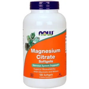 NOW Foods Magnesium Citrate Softgels, 90-180 softgels