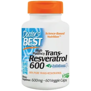 Doctor's Best Trans-Resveratrol 600, 600mg - 60 vcaps