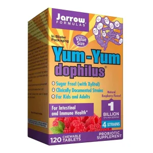 Jarrow Formulas Yum-Yum Dophilus, 1 Billion CFU (Raspberry) - 120 chewable tabs