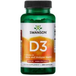 Swanson Vitamin D 3, 1000 IU, 60-250 caps