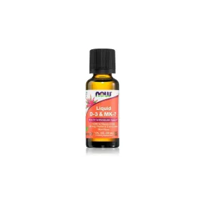 NOW Foods Liquid D-3 & MK-7, Mint - 30 ml.