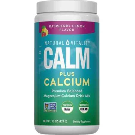 Natural Vitality Natural Calm Plus Calcium, Raspberry Lemon -