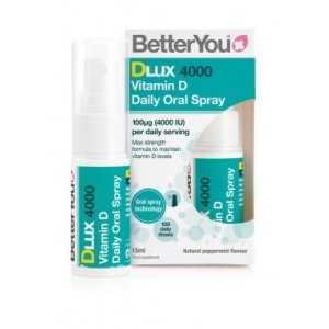 BetterYou DLux 4000 Daily Vitamin D Oral Spray, Natural