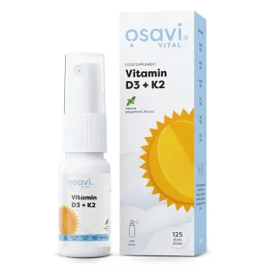 Osavi Vitamin D3 + K2 Oral Spray, Peppermint - 25 ml.