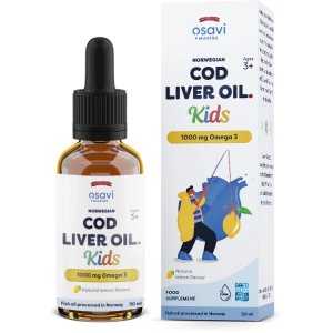Osavi Norwegian Cod Liver Oil Kids, 1000mg Omega 3, 50-500 ml