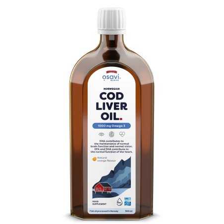 Osavi Norwegian Cod Liver Oil, 1000mg Omega 3, 250-500 ml